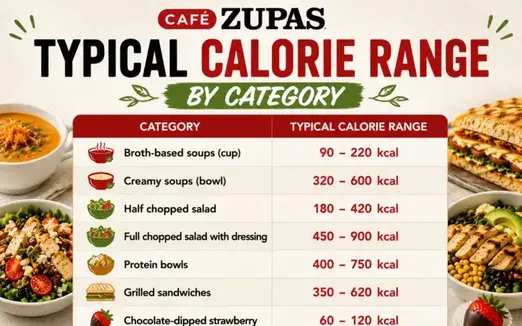 Calories what to expect before you order