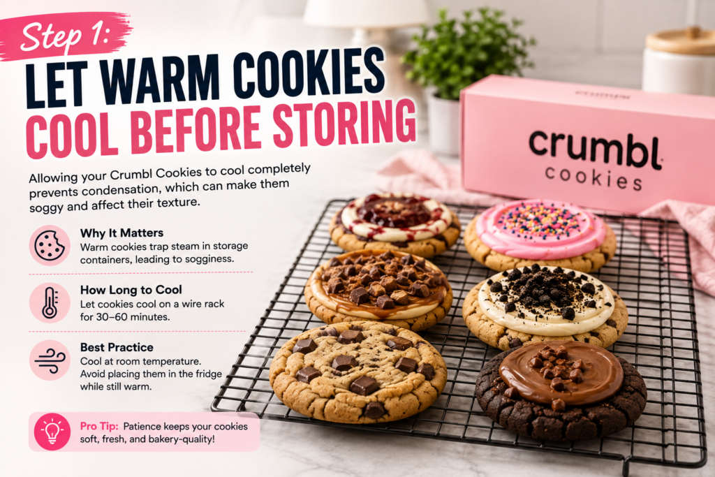 Step 1 Let Warm Cookies Cool Before Storing