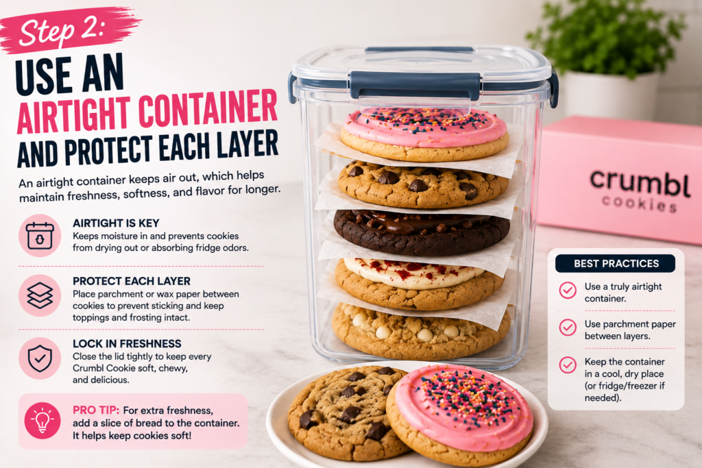 Step 2 Use an Airtight Container and Protect Each Layer