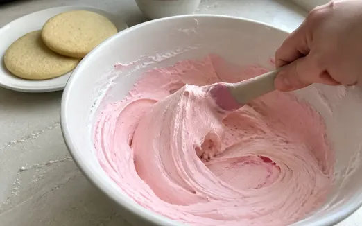 Top 1 Crumbl Sugar Cookie Recipe Soft, Thick & Pink Frosted 3 How To Make the Pink Frosting optimized